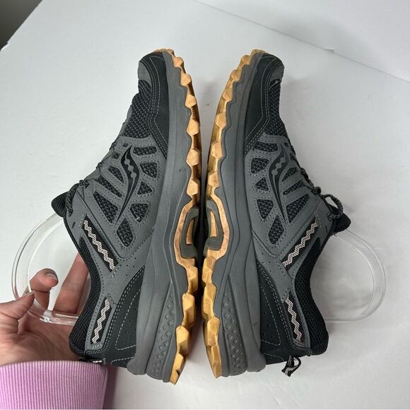 Saucony athletic Running Shoes - Black peach and Gray 10 - Picture 6 of 12